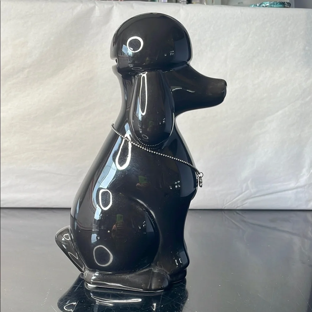 Black poodle piggy bank‎ with Glossy Finish